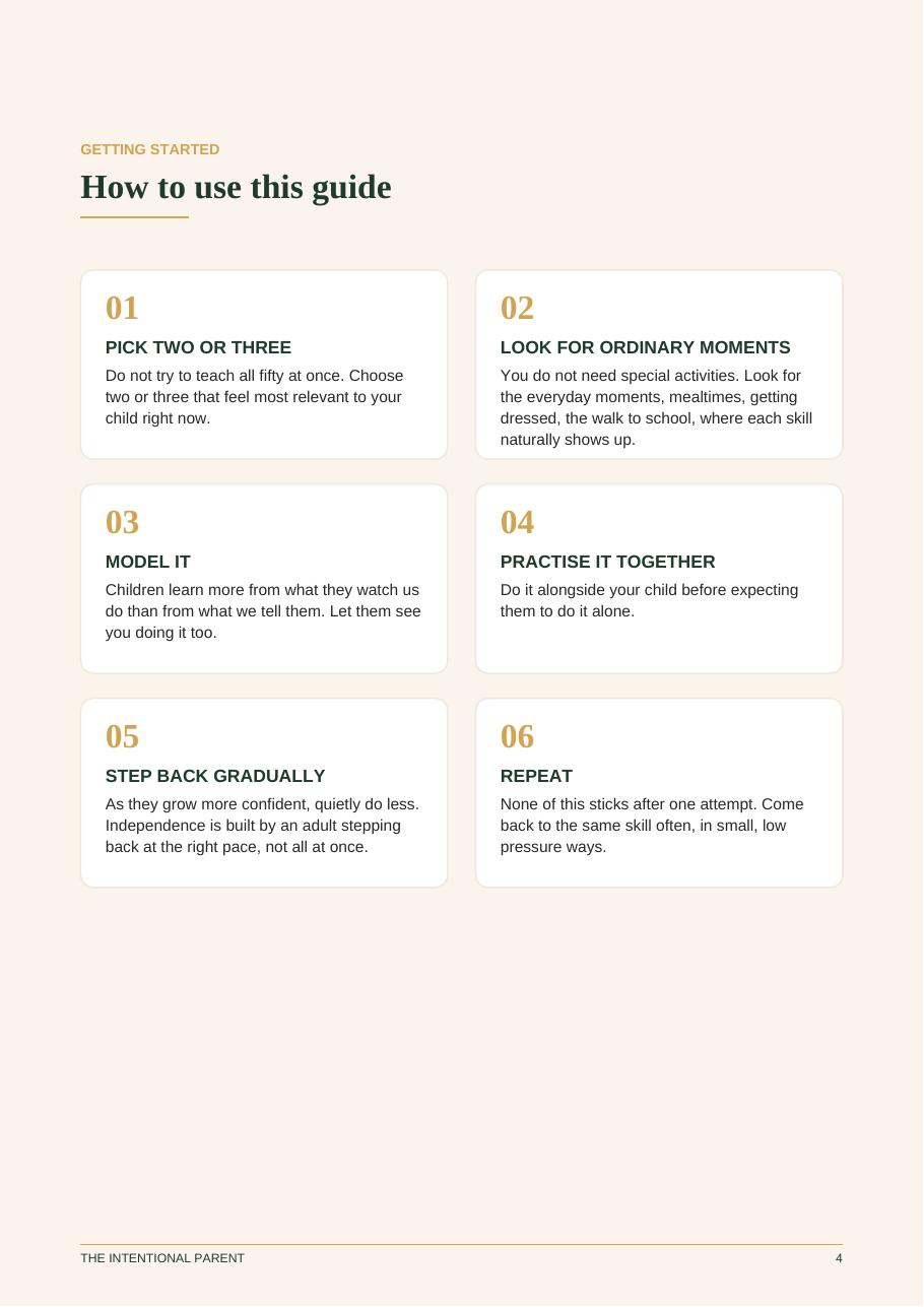 50 Things to Teach Your Child Before Age 7, sample page 3