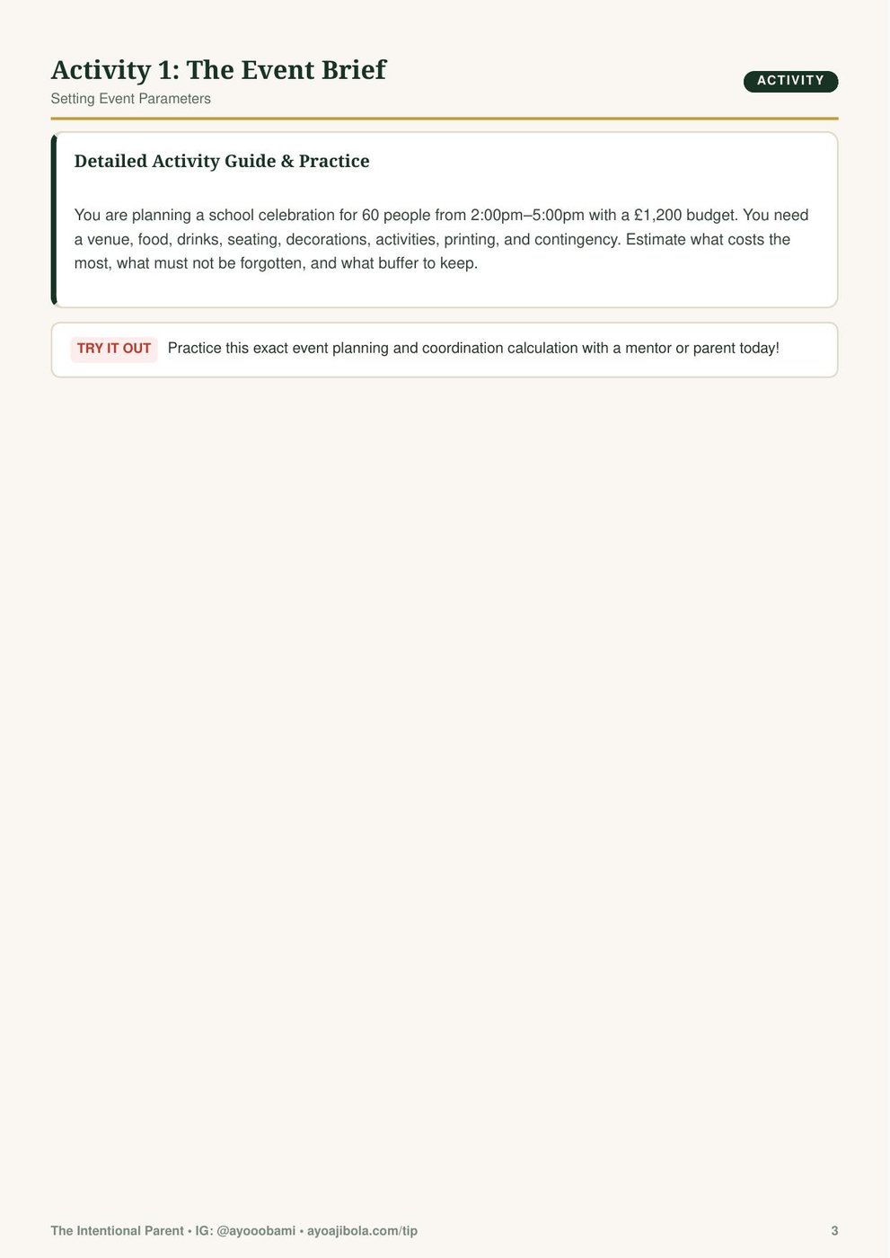 Plan The Big Event preview