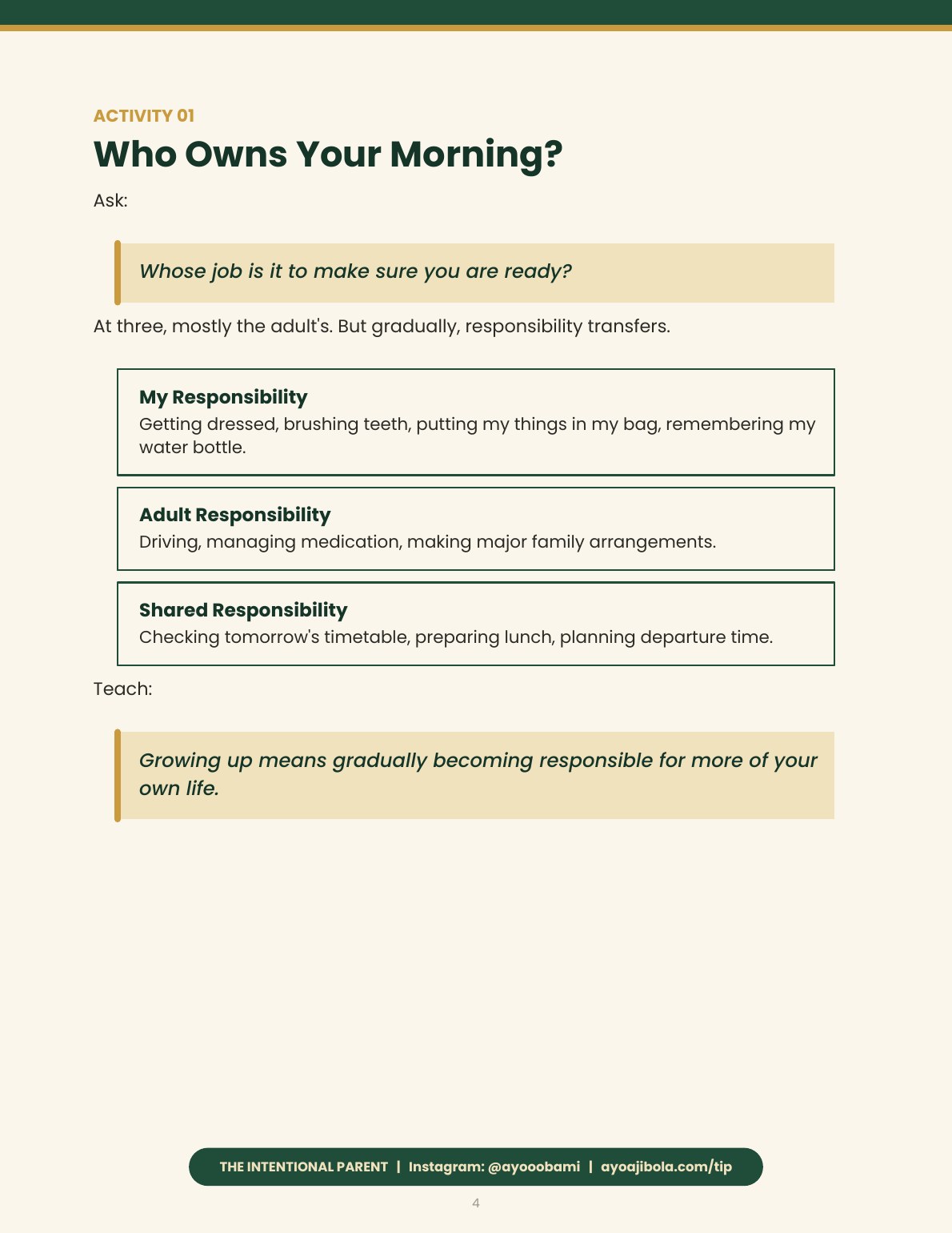 The Calm Mornings Pack, sample page 3