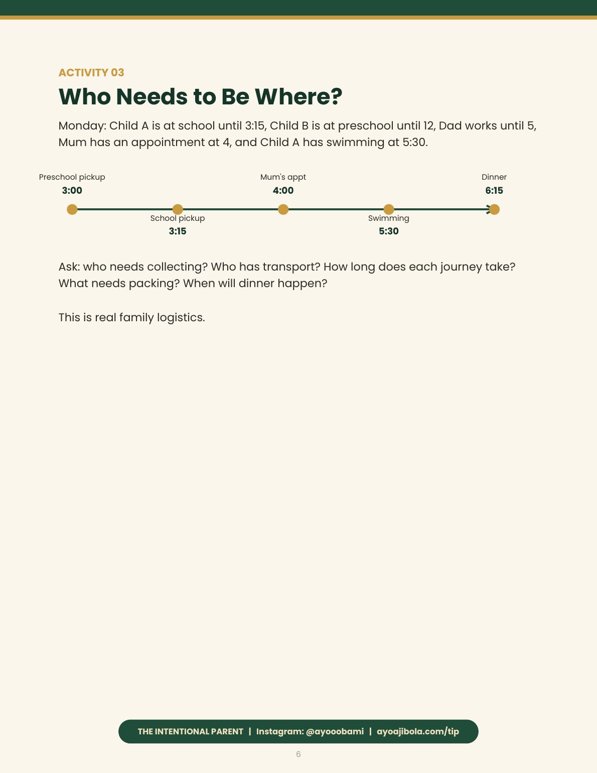 The Family Rhythm Planner, sample page 5