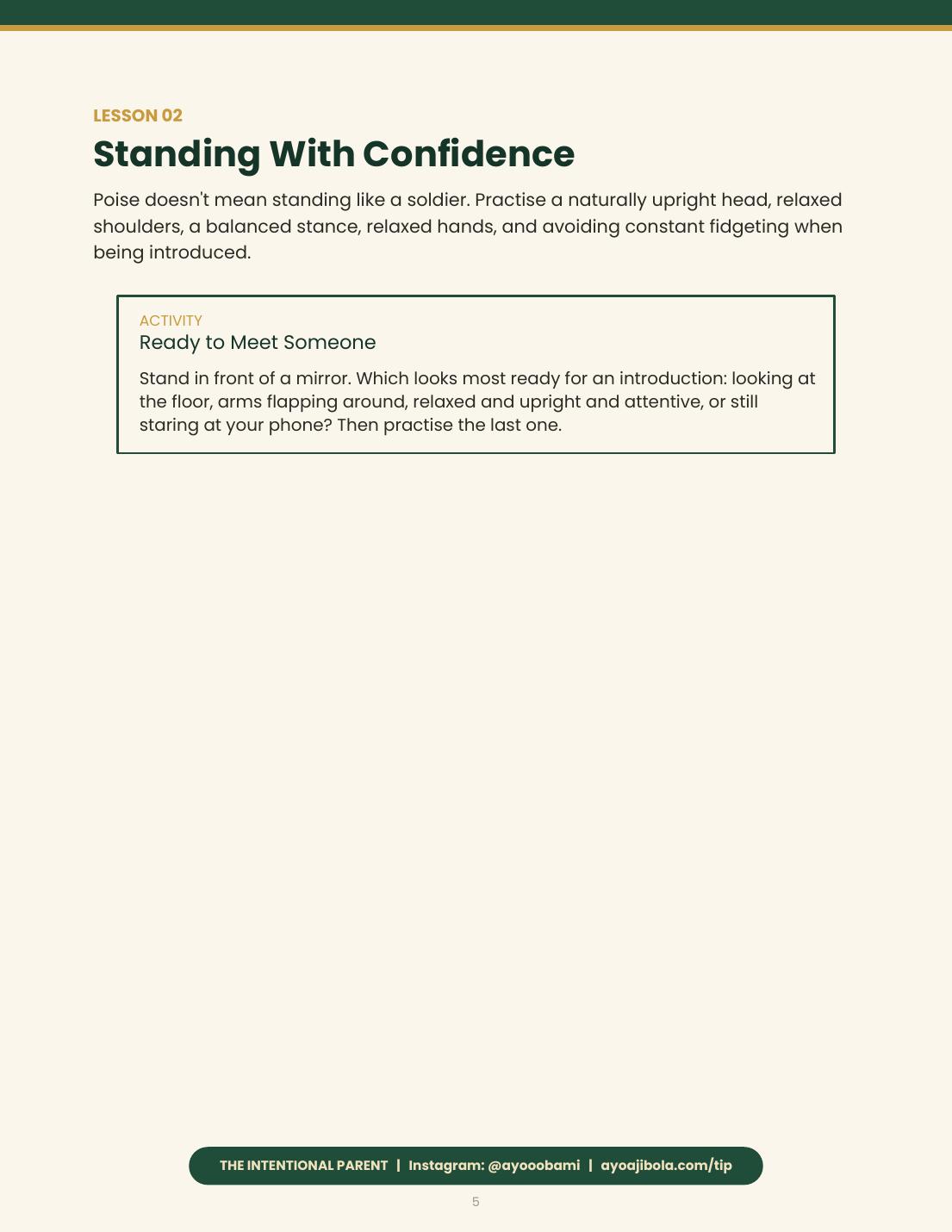 The Young Person's Guide to Etiquette, sample page 2