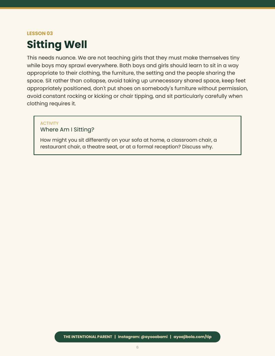 The Young Person's Guide to Etiquette, sample page 3